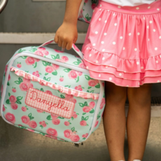 SUGAR BEE CLOTHING TODDLER LUNCH BAG - WATERCOLOR ROSES