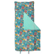 STEPHEN JOSEPH ALL-OVER PRINT NAP MAT - TURQUOISE FLORAL