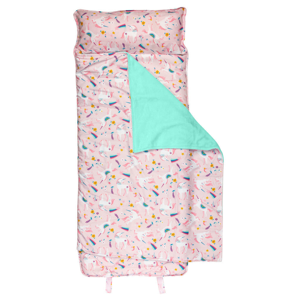 STEPHEN JOSEPH ALL-OVER PRINT NAP MAT - PINK UNICORN