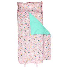 STEPHEN JOSEPH ALL-OVER PRINT NAP MAT - PINK UNICORN