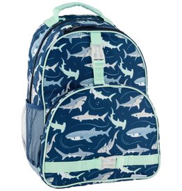 STEPHEN JOSEPH ALL OVER PRINT BACKPACK - NAVY SHARK