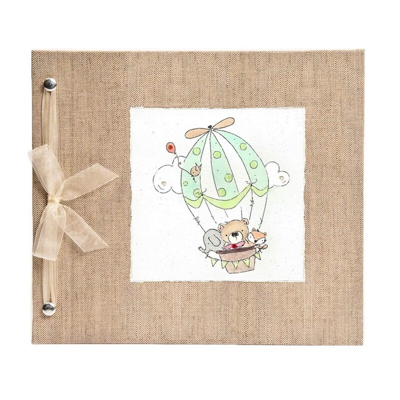 BABY MEMORY BOOK - HOT AIR BALLOON ANIMALS