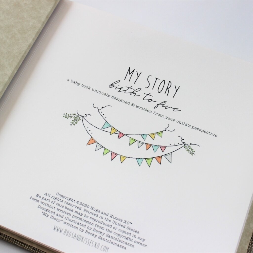 BABY MEMORY BOOK - HOT AIR BALLOON ANIMALS
