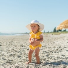 SNAPPER ROCK HELLO YELLOW FLOUNCE BIKINI