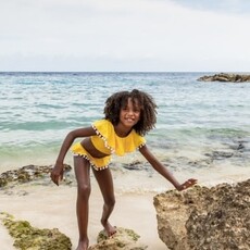 SNAPPER ROCK HELLO YELLOW FLOUNCE BIKINI
