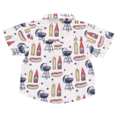 PINK CHICKEN boys jack shirt - grilling out