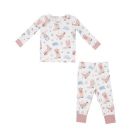 ANGEL DEAR Cowboy Boots Pink - L/S Loungewear Set
