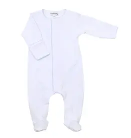 MAGNOLIA BABY MINI DOTS FOOTIE LIGHT BLUE