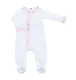 MAGNOLIA BABY NEW BEGINNINGS RUFFLE FRONT FOOTIE