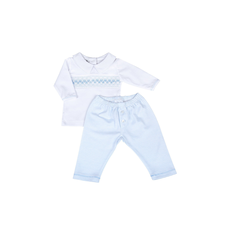 MAGNOLIA BABY LILLY & LOGAN  SMOCKED COLLARED BOY PANT SET