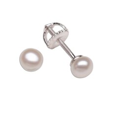 CHERISHED MOMENTS STERLING SILVER WHITE PEARL EARRINGS
