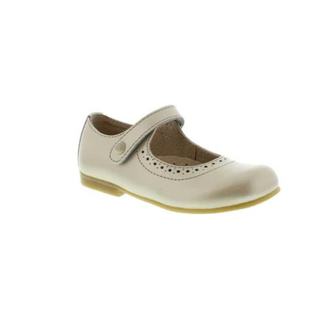 Footmates Girls Shoes - Emma Mary Janes - Soft Gold