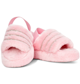 ISCREAM PINK RHINESTONE SLIPPERS-