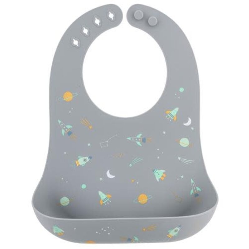 STEPHEN JOSEPH ALL OVER PRINT SILICONE BIB - SPACE