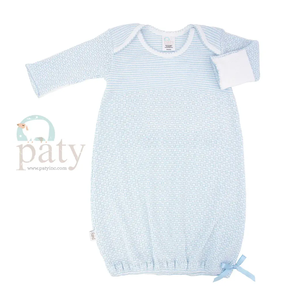 PATY OVERLAP SHOULDER GOWN W/BOW