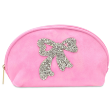 ISCREAM GLITTER BOW OVAL COSMETIC BAG