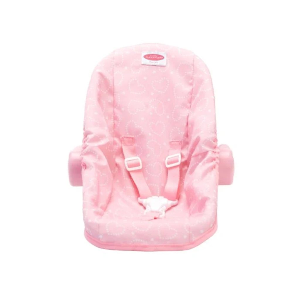 MADAME ALEXANDER PINK HEARTS CAR SEAT/CARRIER