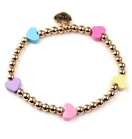 CHARM IT! GOLD MULTI HEART STRETCH BEAD B