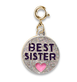 CHARM IT! GOLD GLITTER BEST SISTER CHARM