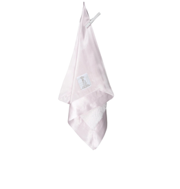 LITTLE GIRAFFE CHENILLE SATIN BLANKY-PINK