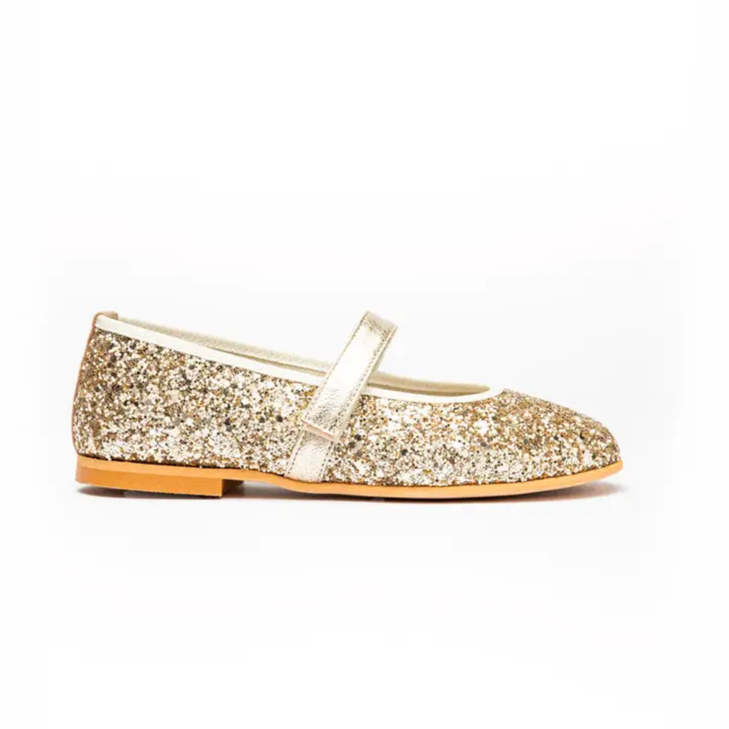 Marjen CLASSIC MARY JANES-GOLD GLITTER