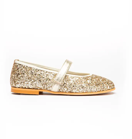 Marjen CLASSIC MARY JANES-GOLD GLITTER