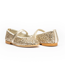 Marjen CLASSIC MARY JANES-GOLD GLITTER