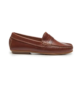CHILDRENCHIC LEATHER PENNY LOAFERS-BROWN