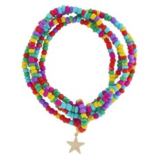 JANE MARIE Kids 5 Strand Multi Beaded & Star Bracelet, 6.5" Around
