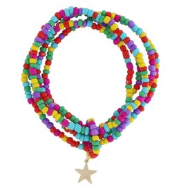JANE MARIE Kids 5 Strand Multi Beaded & Star Bracelet, 6.5" Around