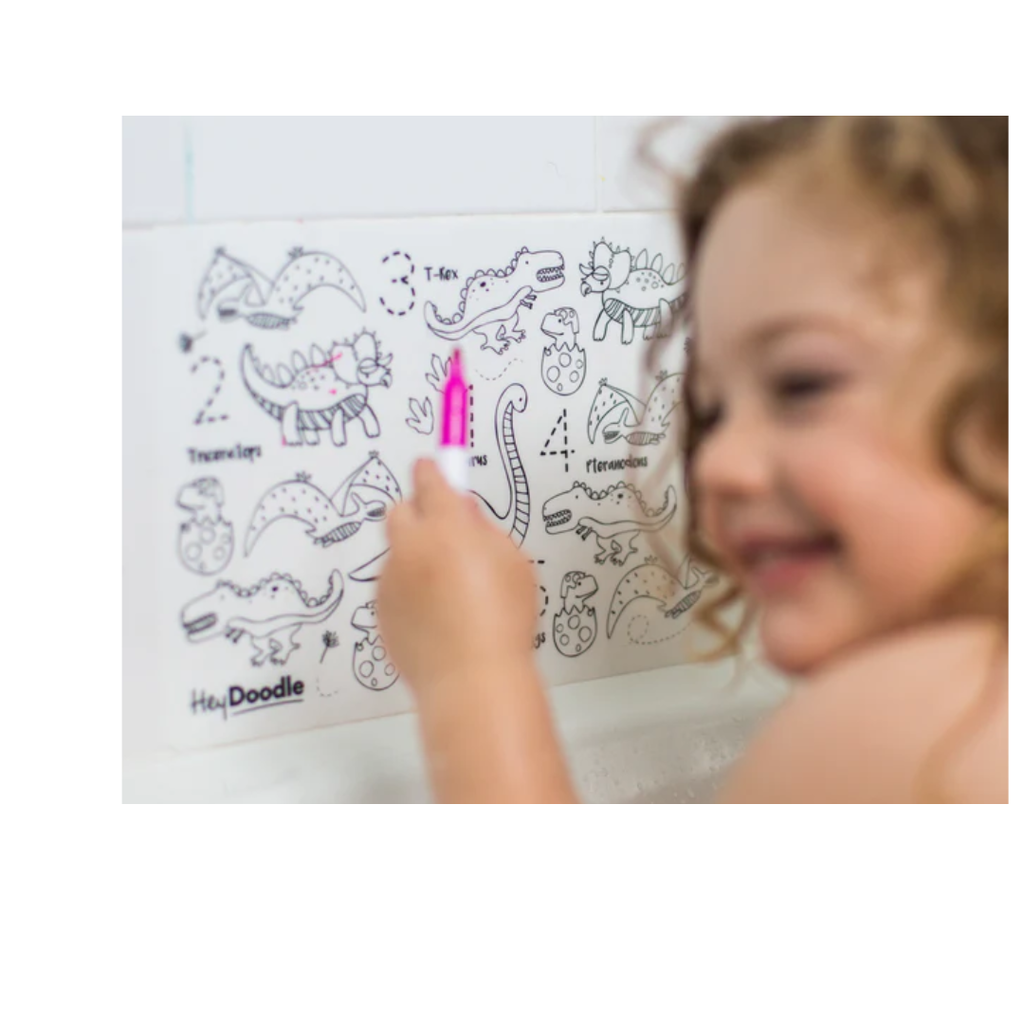 HEY DOODLE DINOROAR MINI COLOURING & DOODLE MAT