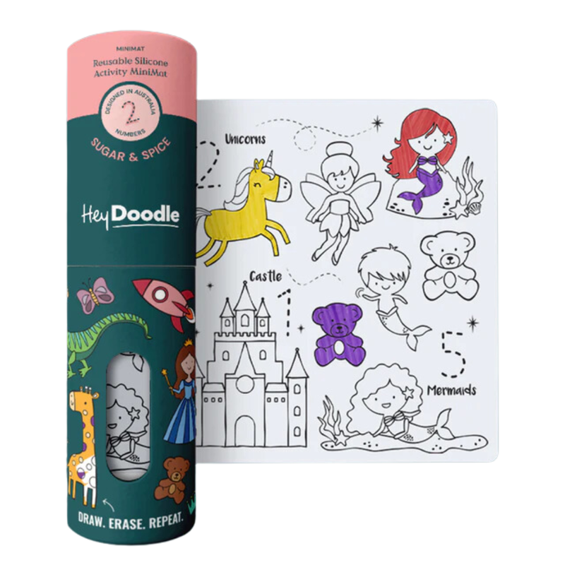 HEY DOODLE SUGAR & SPICE MINI COLOURING & DOODLE MAT