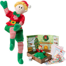 ELF MAGIC 10" MAGIC ELF PLAYSET AND BOOK - BOY ELF - BLONDE