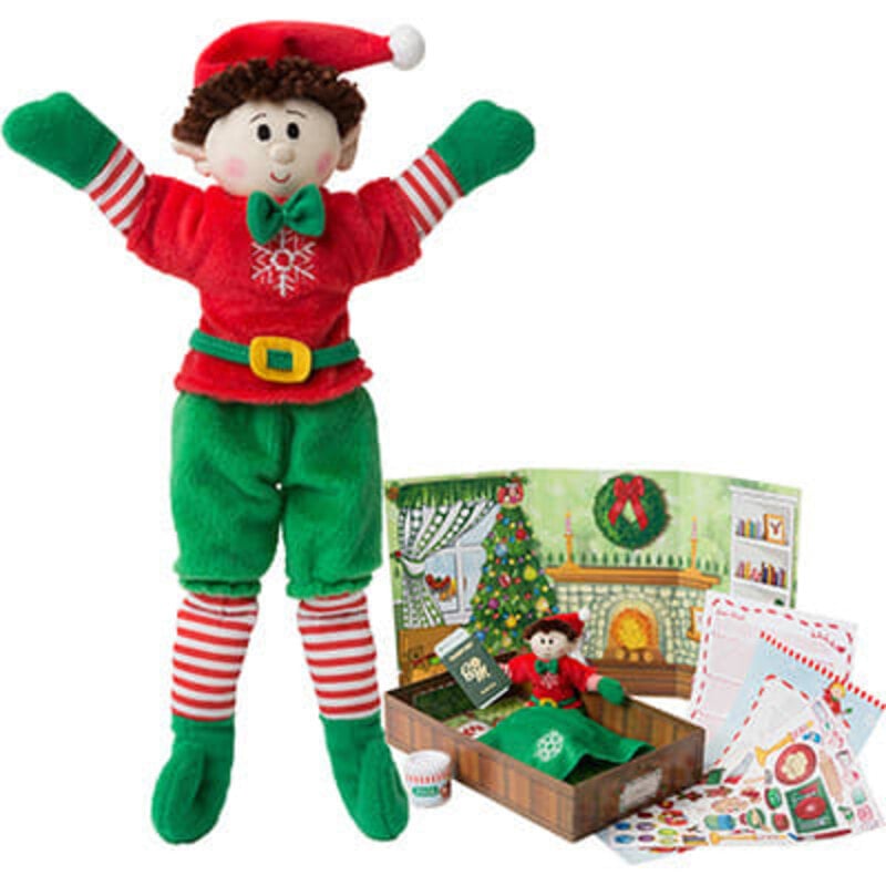 ELF MAGIC 10" MAGIC ELF PLAYSET AND BOOK - BOY ELF - BRUNETTE