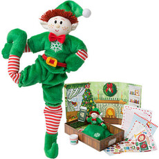 ELF MAGIC 10" MAGIC ELF PLAYSET AND BOOK - BOY ELF - RED HAIR