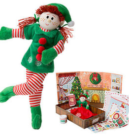 ELF MAGIC 10" MAGIC ELF PLAYSET AND BOOK - GIRL ELF - RED HAIR