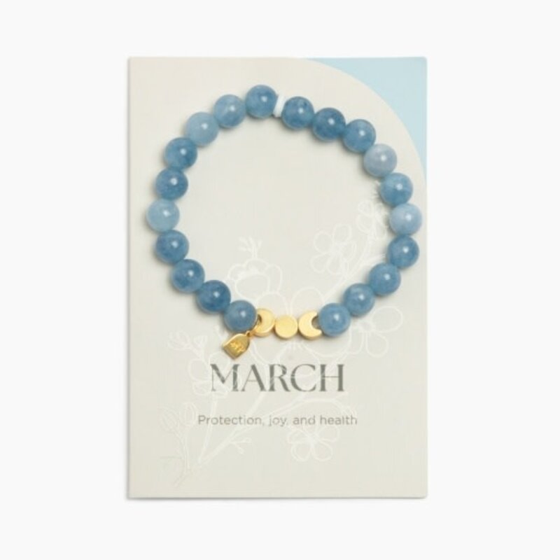 FRESHLY PICKED aquamarine birthstone bracelet - march