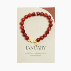 FRESHLY PICKED red garnet birthstone bracelet - january