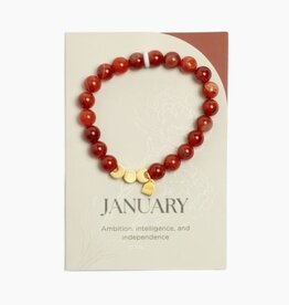 FRESHLY PICKED red garnet birthstone bracelet - january