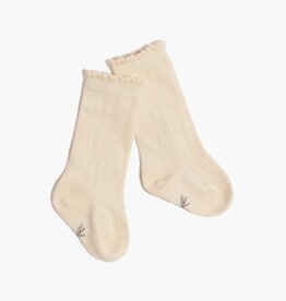 FRESHLY PICKED ivory - scalloped - knee length - socks