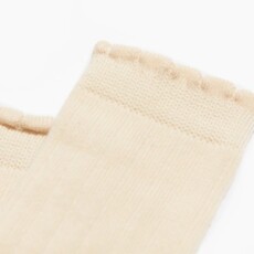 FRESHLY PICKED ivory - scalloped - knee length - socks