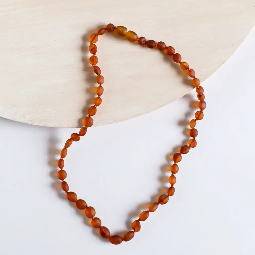 CanyonLeaf CLASSIC AMBER NECKLACE- RAW COGNAC
