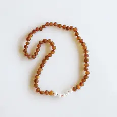 CanyonLeaf Raw Cognac Baltic Amber + Pearls || Necklace