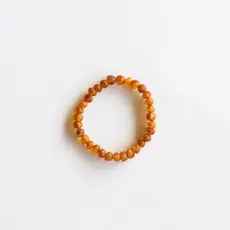 CanyonLeaf Adult: Raw Cognac Amber || Brown Beaded Bracelet