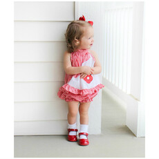 LAMOUR CARA SCALLOPED MJ - RED PAT