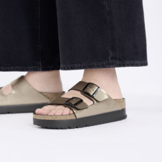 birkenstock ARIZONA FLEX PLATFORM-ELECTRIC MET. TAUPE