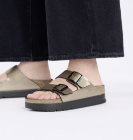 birkenstock ARIZONA FLEX PLATFORM-ELECTRIC MET. TAUPE