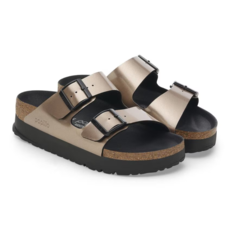 birkenstock ARIZONA FLEX PLATFORM-ELECTRIC MET. TAUPE