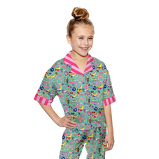Sunshine Society Kids SS Silky PJs with Pants - 90s