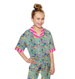 Sunshine Society Kids SS Silky PJs with Pants - 90s